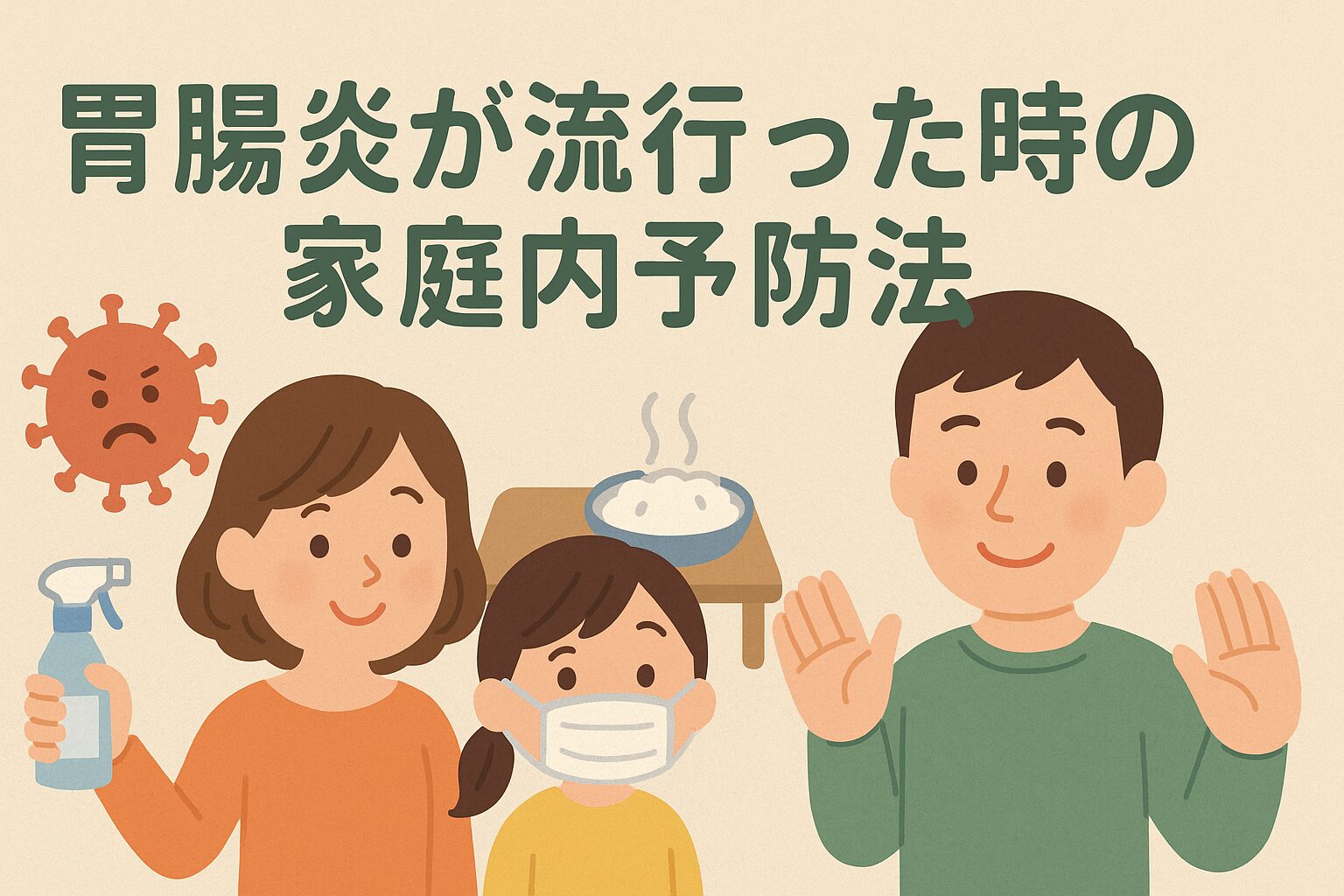 胃腸炎でうつらないタイプはある？原因別の見分け方と感染対策を徹底解説
